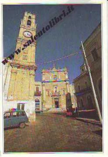 Immagine di Cartolina 10x17 - Casarano - Chiesa Madre e Colonna dell'Orologio