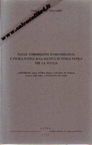 Immagine di Dalle commissioni d'Archeologia e storia patria alla società di storia patria per la puglia