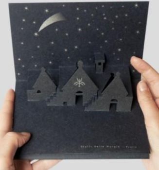 Visualizza i dettagli per CARTOLINA POP UP NATALE SKYLINE Immagine di CARTOLINA POP UP NATALE SKYLINE