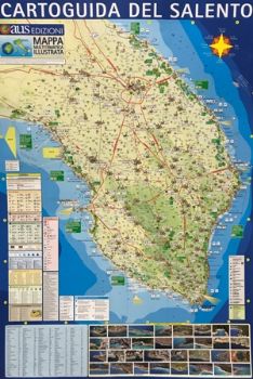 Visualizza i dettagli per Salento Cartoguida Multitematica Illustrata (Piegata)  1:100.000 Immagine di Salento Cartoguida Multitematica Illustrata (Piegata)  1:100.000