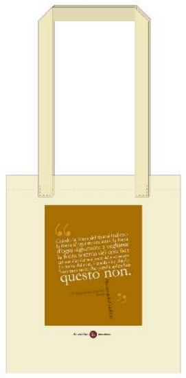 Immagine di SHOPPING BAG "CHIEDO LA FORZA DEL TIRARSI INDIETRO" DI MARIANGELA GUALTIERI