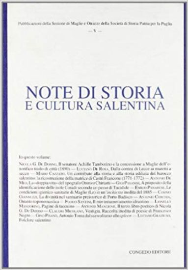 Immagine di NOTE DI STORIA E CULTURA SALENTINA - VOL. 5