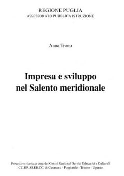 Visualizza i dettagli per IMPRESA E SVILUPPO NEL SALENTO MERIDIONALE Immagine di IMPRESA E SVILUPPO NEL SALENTO MERIDIONALE