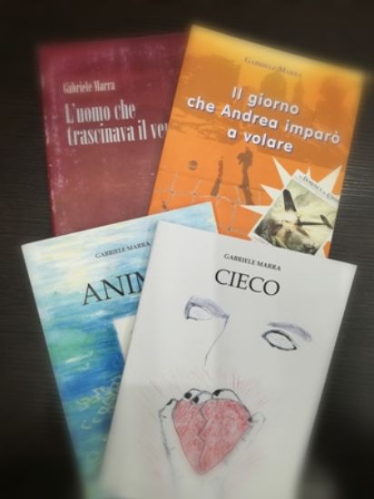 Immagine di QUATTRO LIBRI DI GABRIELE MARRA ( CIECO; ANIMA;  IL  GIORNO CHE ANDREA IMPARO` A VOLARE; L`UOMO CHE TRASCINAVA IL VENTO)