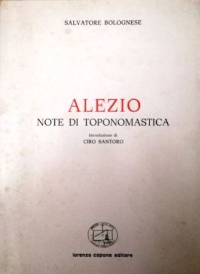 Immagine di ALEZIO. NOTE DI TOPONOMASTICA