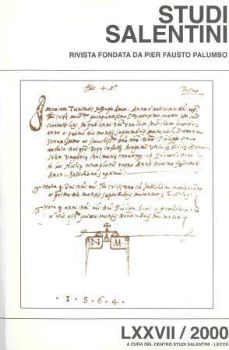 Visualizza i dettagli per Studi salentini. Letteratura nel Salento LXXX 2003 Immagine di Studi salentini. Letteratura nel Salento LXXX 2003