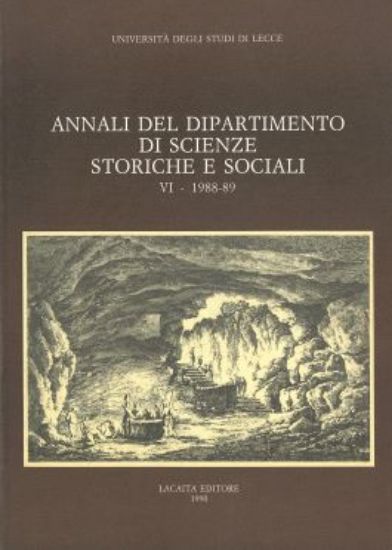 Immagine di ANNALI DEL DIPARTIMENTO DI SCIENZE STORICHE E SOCIALI VI  1988 - 89